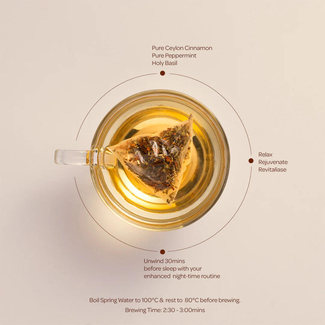 Ceylon Cinnamon Infusion with Peppermint & Holy Basil – 20 Luxury Bags