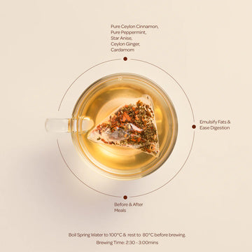 Ceylon Cinnamon Infusion with Ginger, Cardamom & Peppermint – 20 Luxury Bags