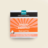 Exceptional English Breakfast Ceylon Black Tea-20 Luxury Leaf Tea Bags