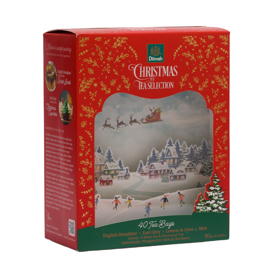 Santa's Sleigh Ride Christmas Tea Selection - 40 Individually Wrapped Tea Bags 80g