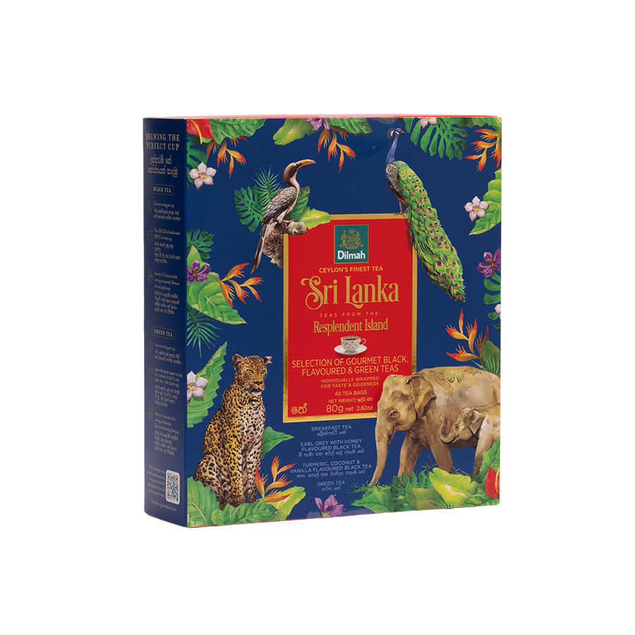 Resplendent Island Ceylon Tea Variety Gift Pack-4x10 Individually Wrapped Tea Bags