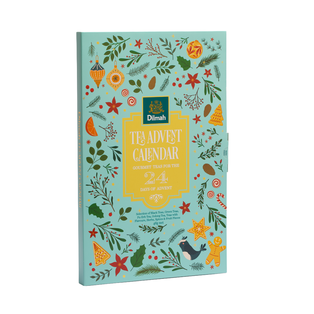 Christmas Tea Advent Calendar Gourmet Teas-24 Individually Wrapped Tea Bags