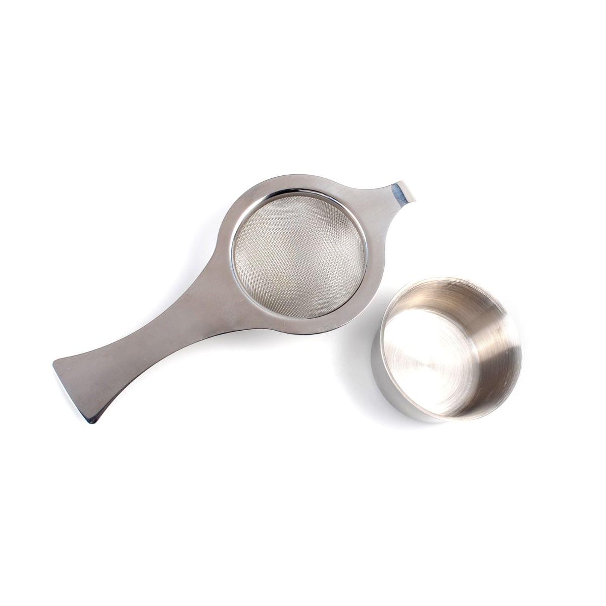 Stainless Steel Loose Leaf Tea Strainer with Drip Holder