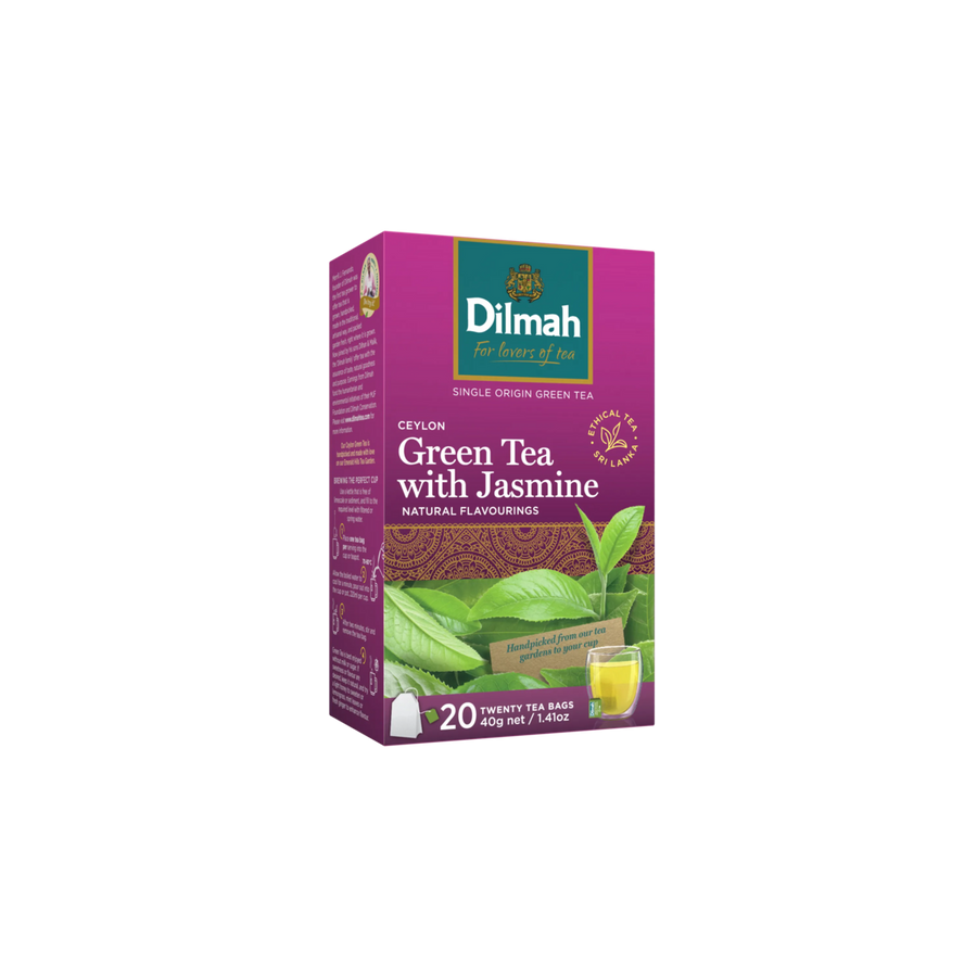 Pure Ceylon Green Tea with Jasmine – 20 String & Tag Tea Bags