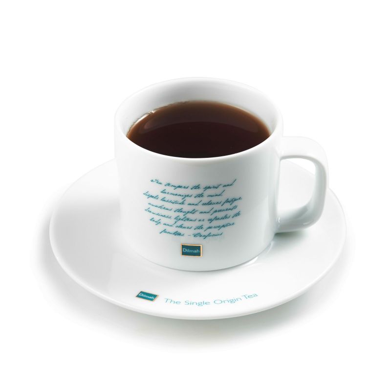 Craighead Porcelain Tea Mug and Saucer – White 250ml