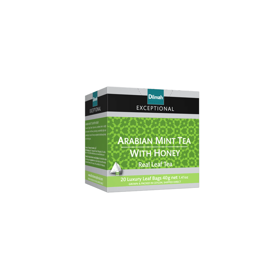 Exceptional Arabian Mint with Honey Ceylon Black Tea-20 Luxury Leaf Tea Bags