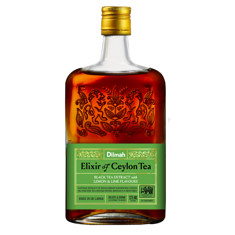Dilmah Elixir Ceylon Black Tea with Lemon & Lime – 375ml Ready to Drink Bottle