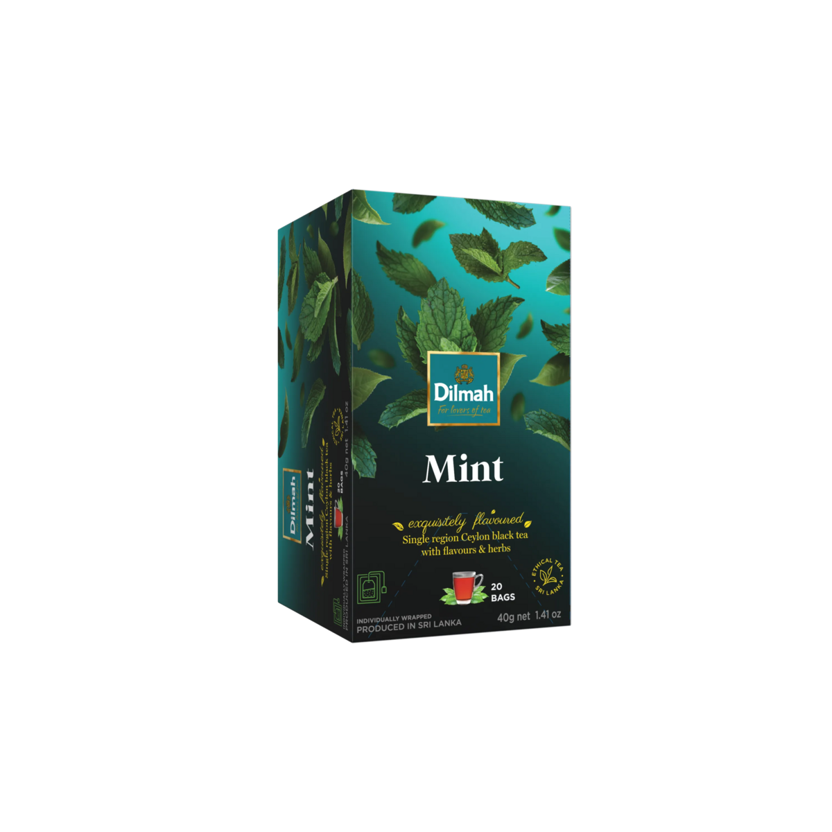 EFT Mint Ceylon Black Tea-20 Individually Wrapped Tea Bags