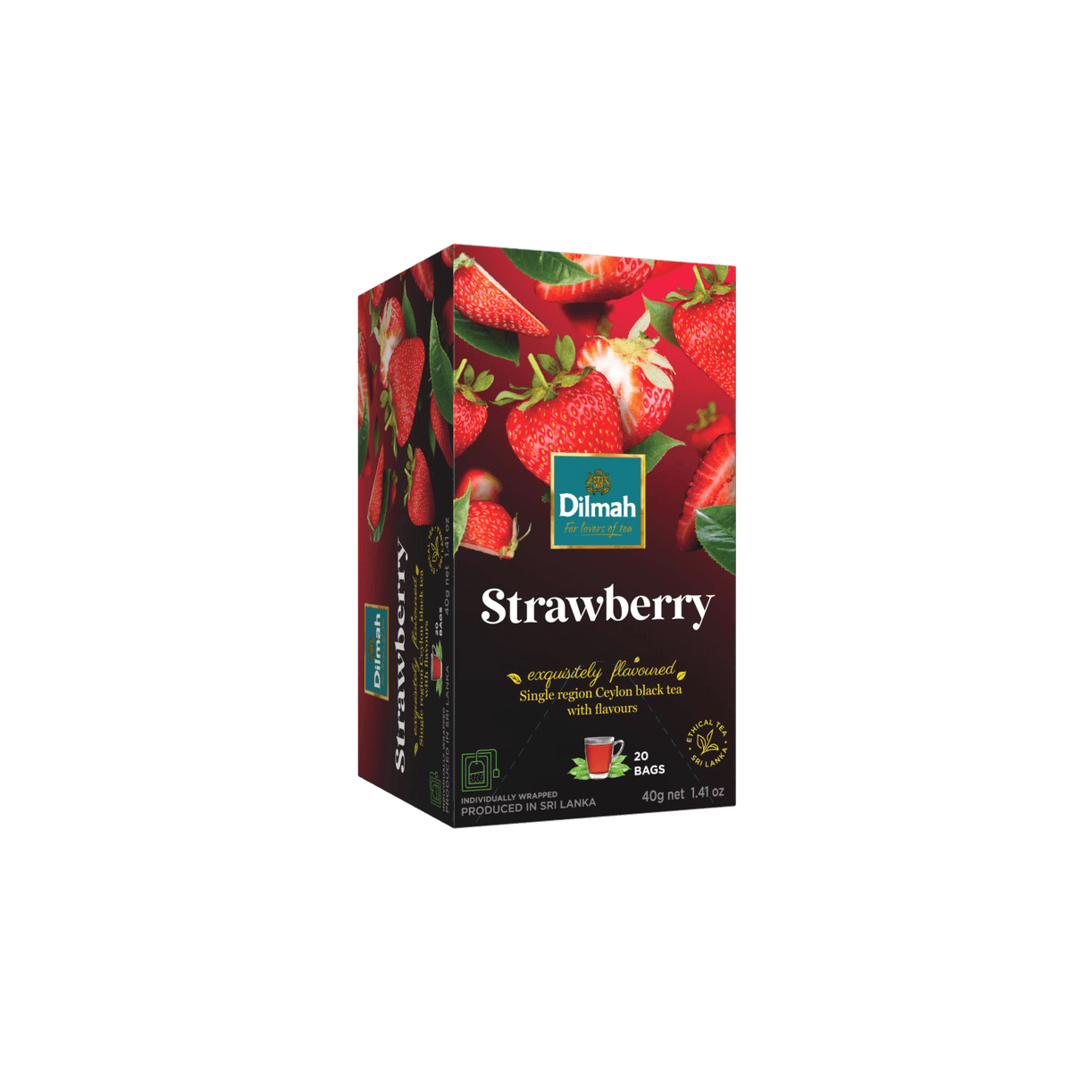 EFT Strawberry Black Tea-20 Individually Wrapped Tea Bags