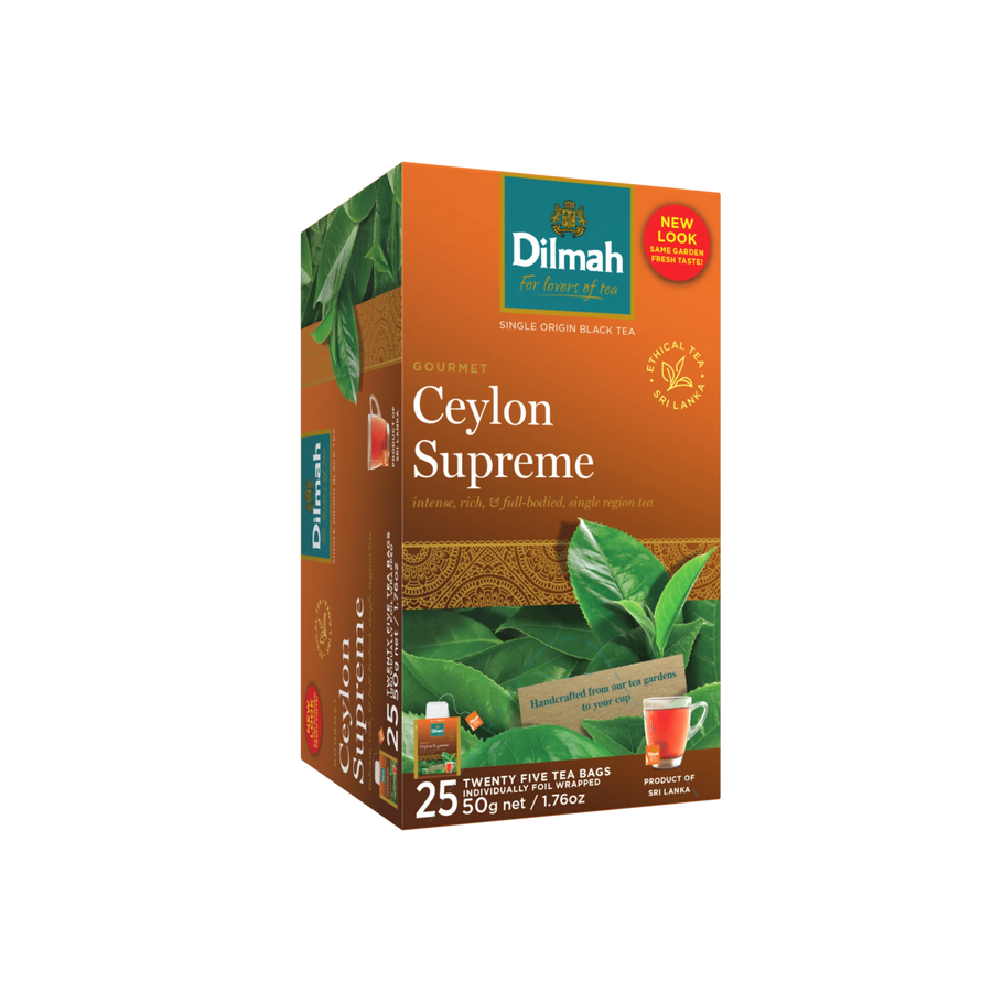 Gourmet Ceylon Supreme Black Tea-25 Individually Wrapped Tea Bags