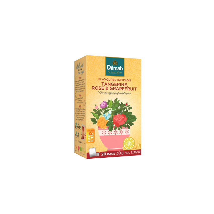 Tangerine, Rose & Grapefruit Infusion-20 Tea Bags with Tag