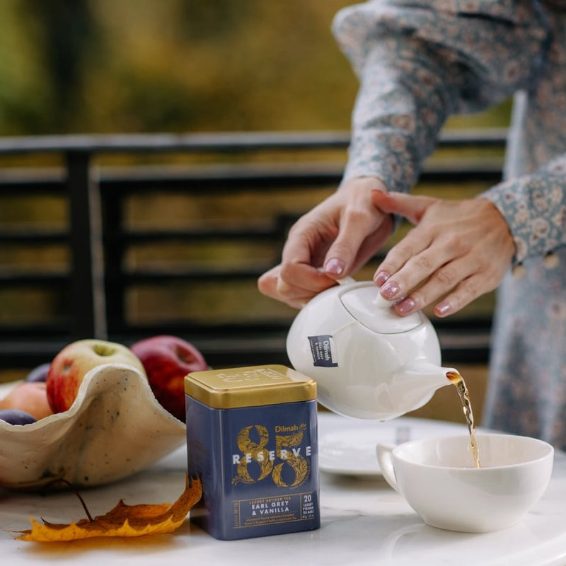 Dilmah 85 Reserve Earl Grey & Vanilla Ceylon Black Tea – 20 Luxury Leaf Bags