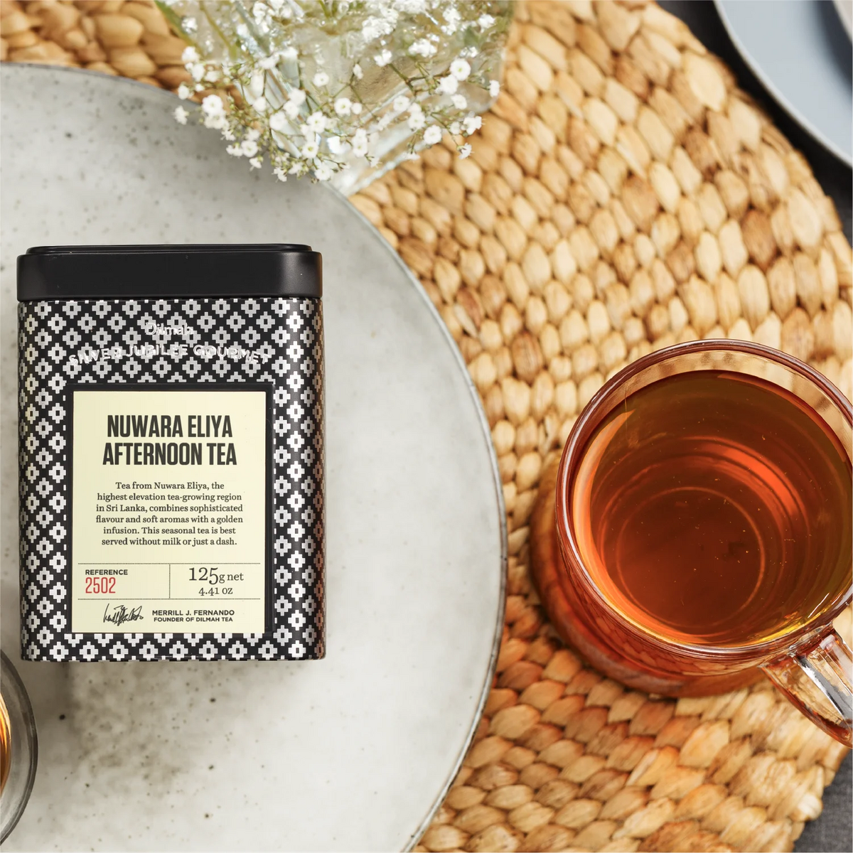 Silver Jubilee Nuwara Eliya Afternoon Ceylon Black Tea Tin Caddy-125g Loose Leaf