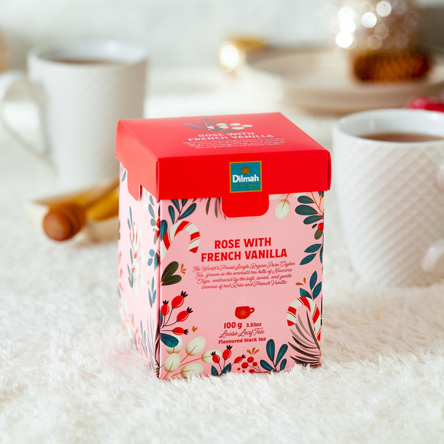Christmas Tales Rose with French Vanilla Ceylon Black Tea – 100g Loose Leaf