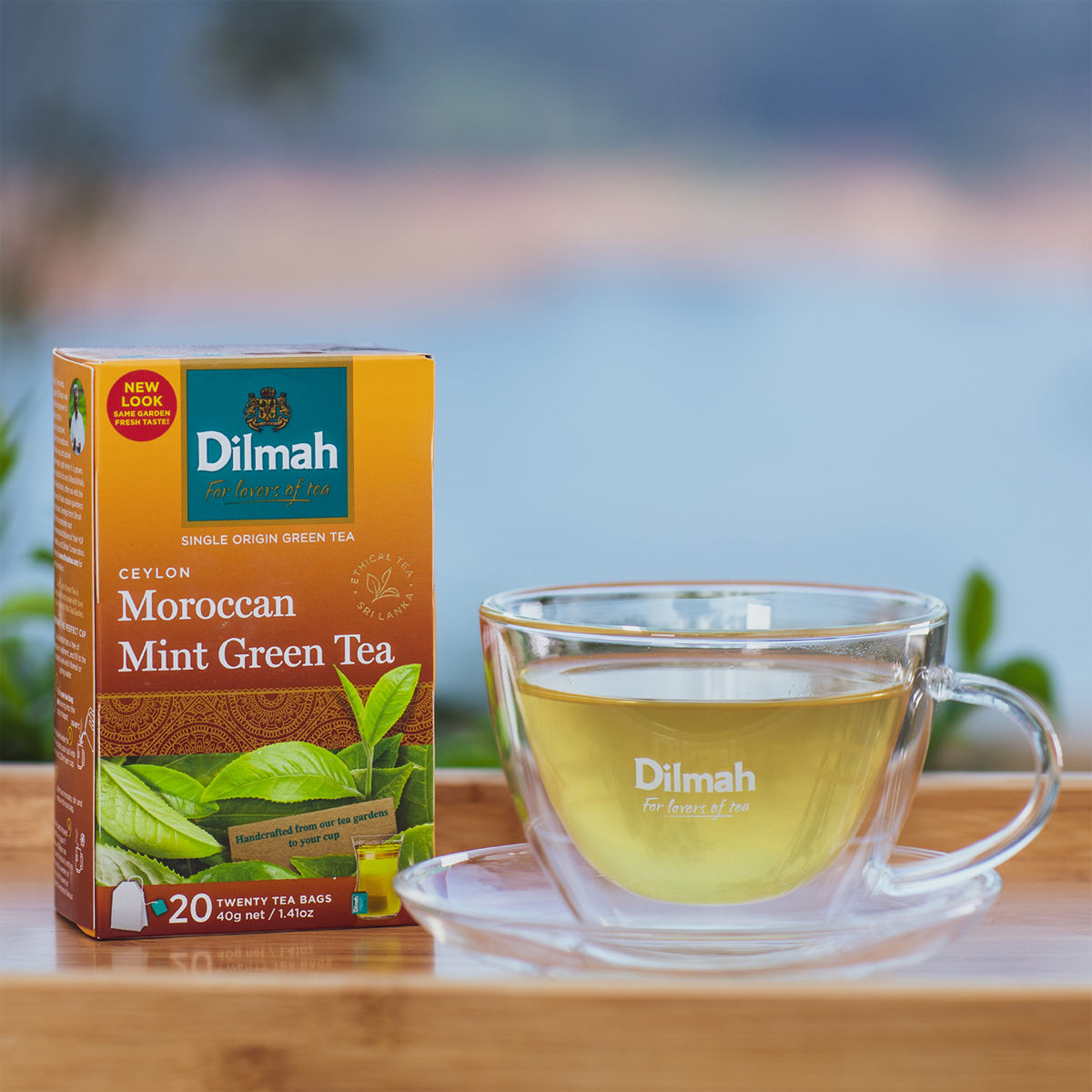 Pure Ceylon Green Tea with Moroccan Mint – 20 String & Tag Tea Bags