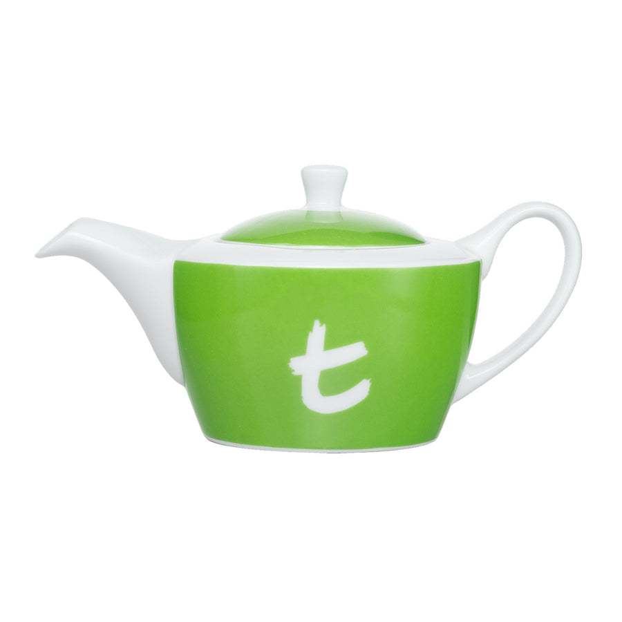 t-Series Lime Green Porcelain Teapot – 400ml Loose Leaf Teapot