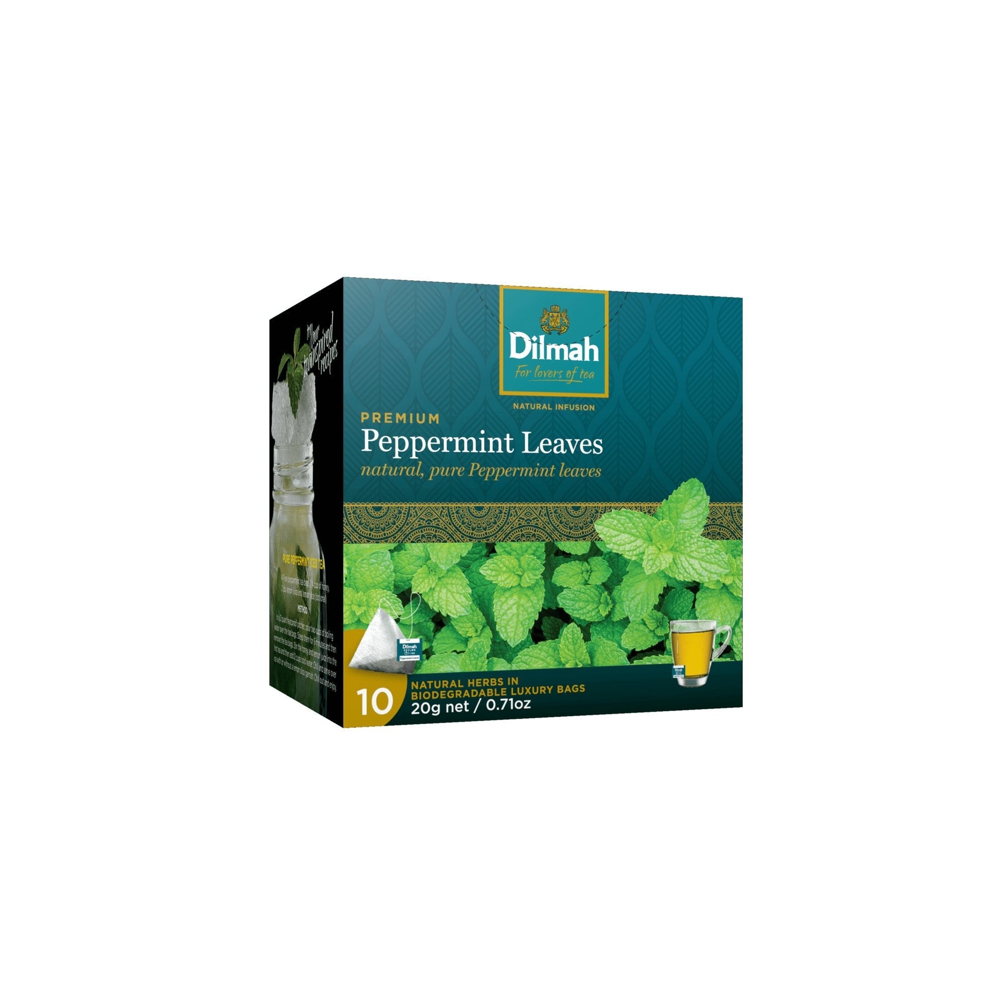 Inspiration Pure Peppermint Leaves Herbal Infusion – 10 Luxury Leaf Bags