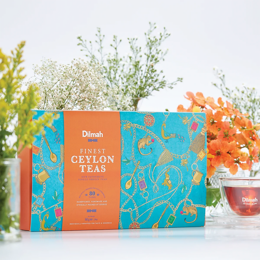 Dilmah Finest Ceylon Teas Variety Gift Pack – 80 Individually Wrapped Tea Bags