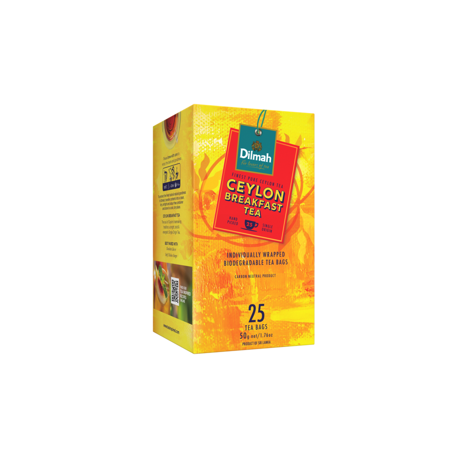 YUM Ceylon Breakfast Black Tea Pack - Individually Wrapped Tea Bags
