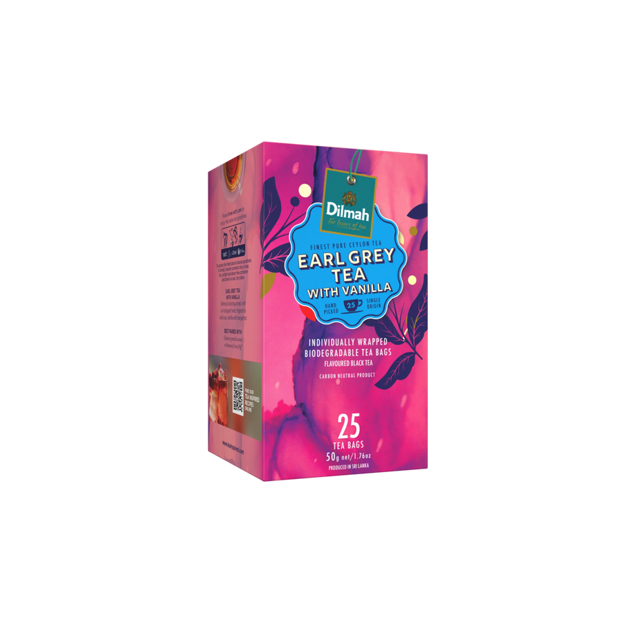 YUM Earl Grey with Vanilla Ceylon Black Tea Pack - Individually Wrapped Tea Bags