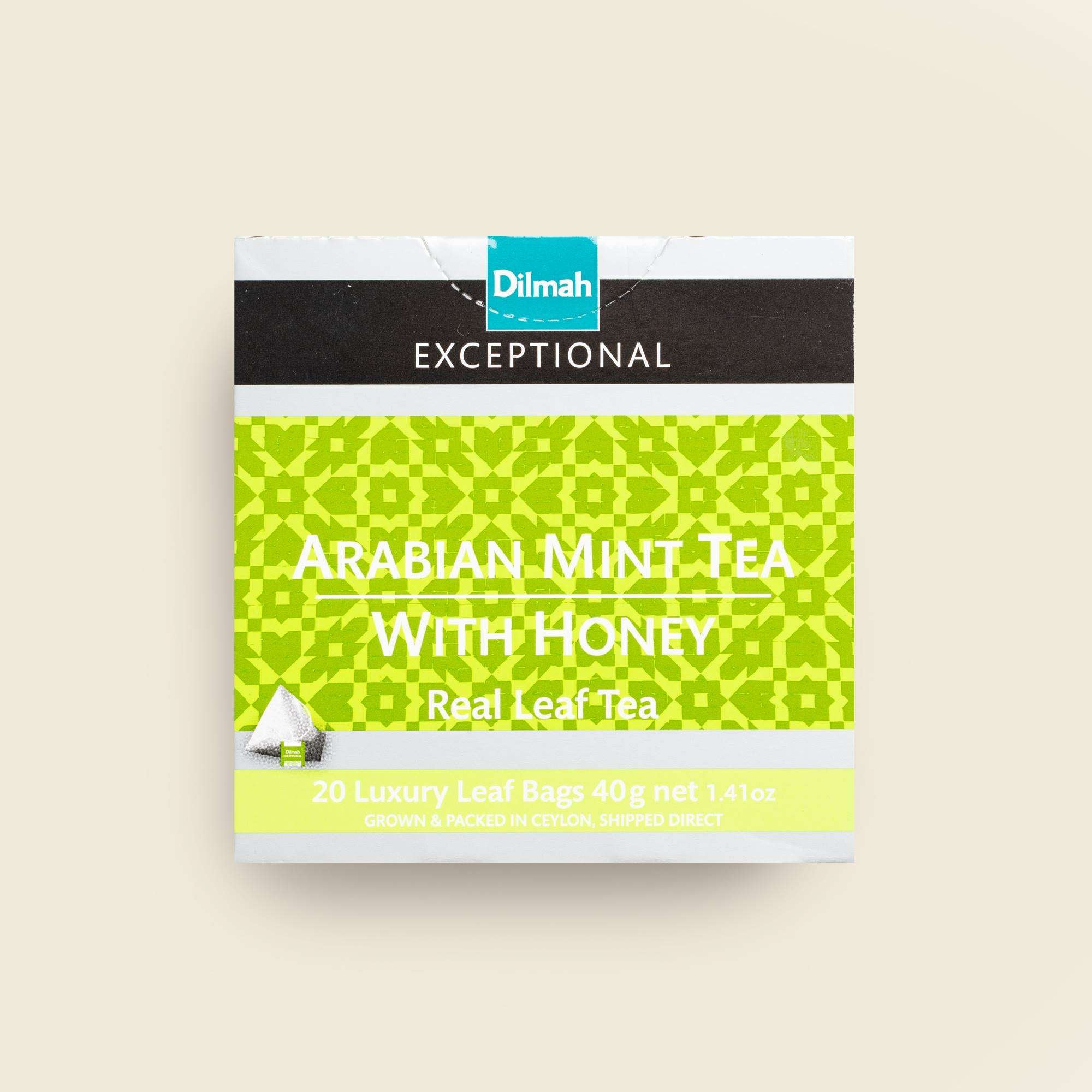 Exceptional Arabian Mint with Honey Ceylon Black Tea-20 Luxury Leaf Tea Bags