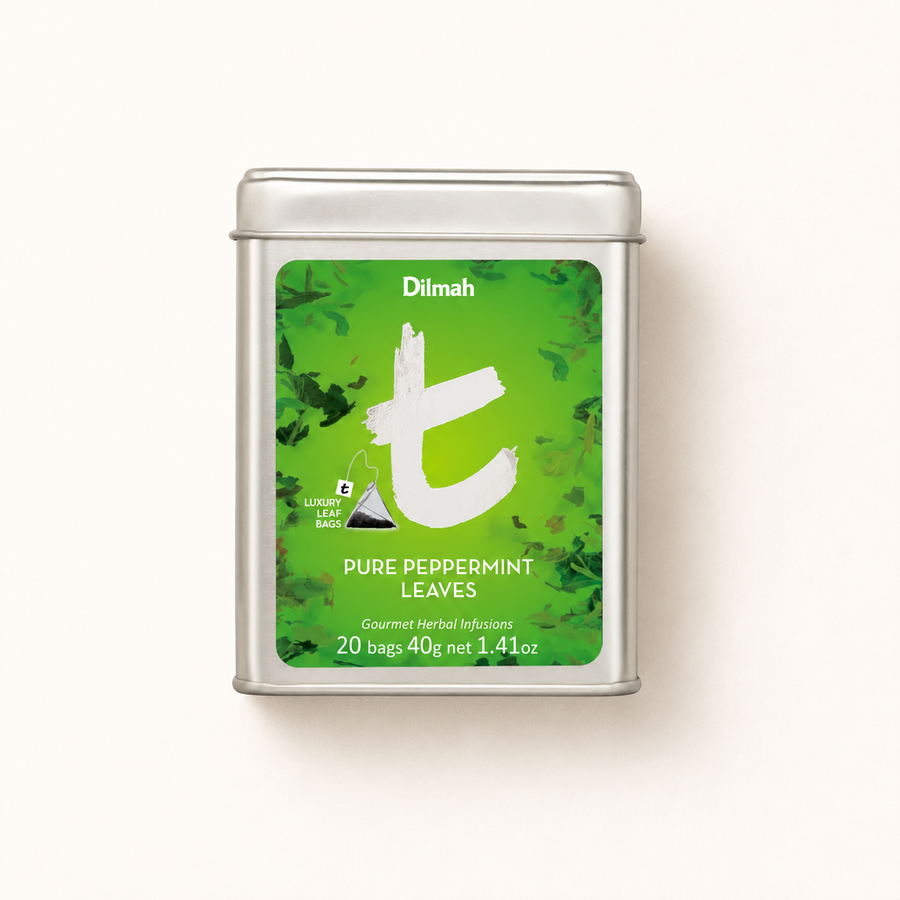 t-Series Pure Peppermint Leaves Infusion Tin Caddy-20 Luxury Leaf Tea Bags
